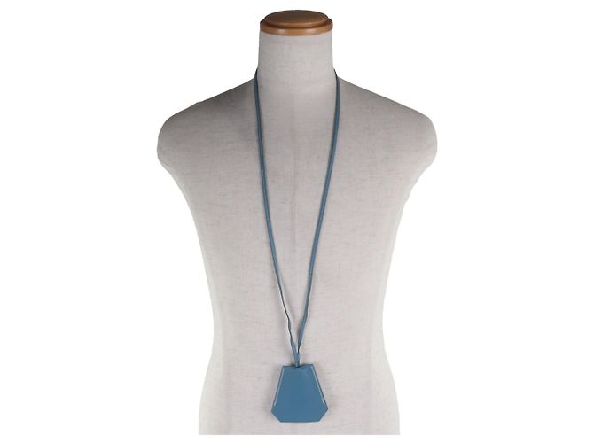 Hermès HERMES Grande Portachiavi in Pelle Clochette Blu - vista 2