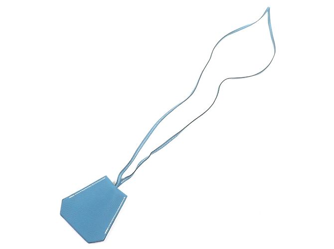 Hermès HERMES Grande Portachiavi in Pelle Clochette Blu - vista 3