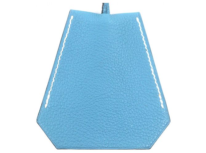 Hermès HERMES Grande Portachiavi in Pelle Clochette Blu - vista 4