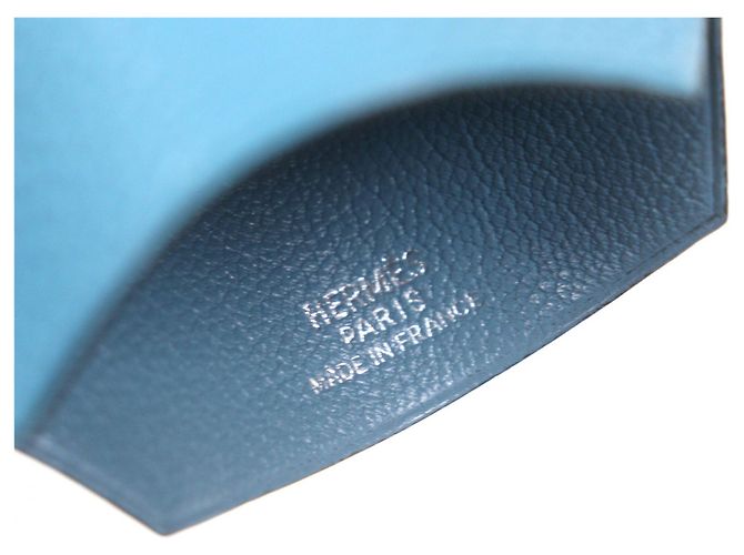 Hermès HERMES Grande Portachiavi in Pelle Clochette Blu - vista 6