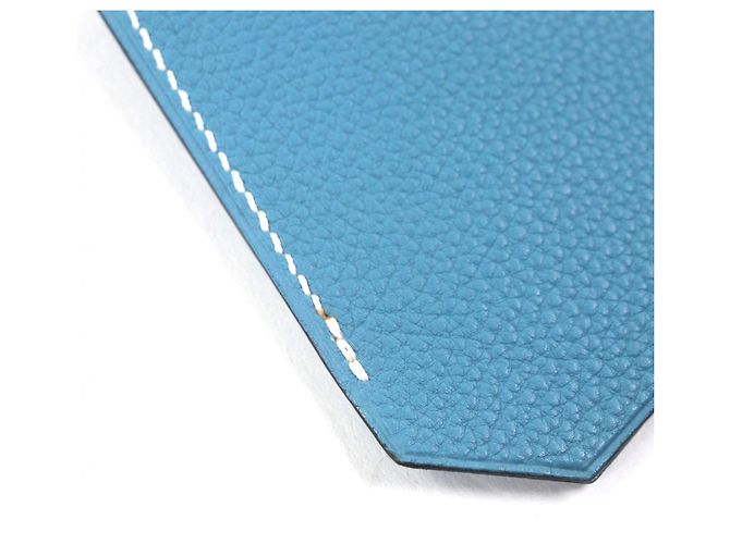 Hermès HERMES Grande Portachiavi in Pelle Clochette Blu - vista 8