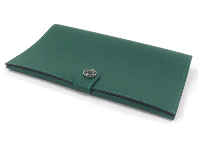 Portafoglio Lungo Hermès in Verde Scuro - vista 4