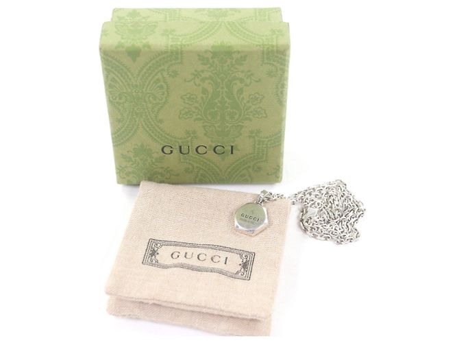 Collana a catena ottagonale in argento GUCCI 779175 - vista 2