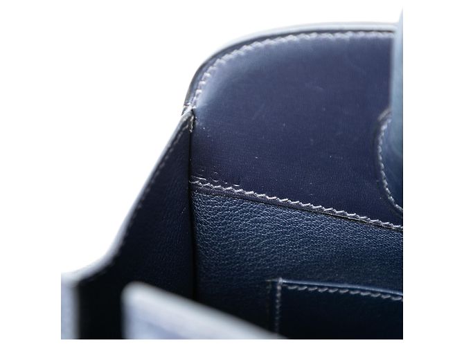 Hermès Scatola Blu Vitello Dalvy 30 Blu navy - vista 6