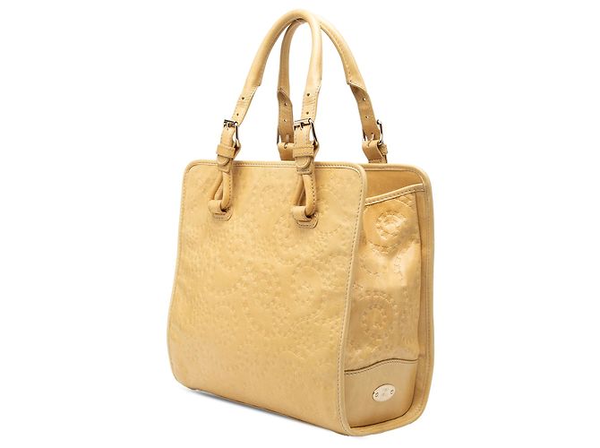 16 Céline Celine Gelbe Macadam-embossierte Leder-Handtasche - Ansicht 2