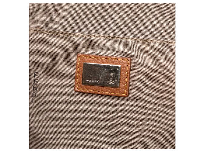 Fendi Braune Zucchino Canvas Tote Hellbraun - Ansicht 5