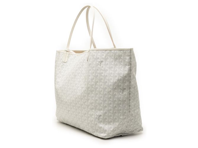 Goyard Saint Louis GM in Goyardine bianca Bianco - vista 2
