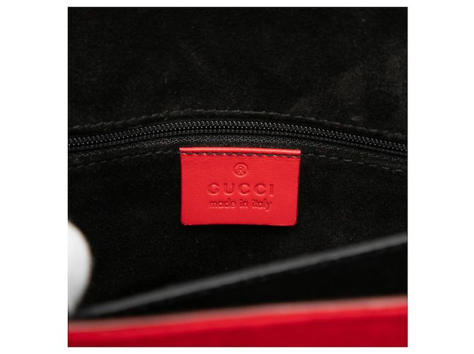 Bamboo Bolso de mano de bambú de lana roja y piel de ternera Gucci - vista 5