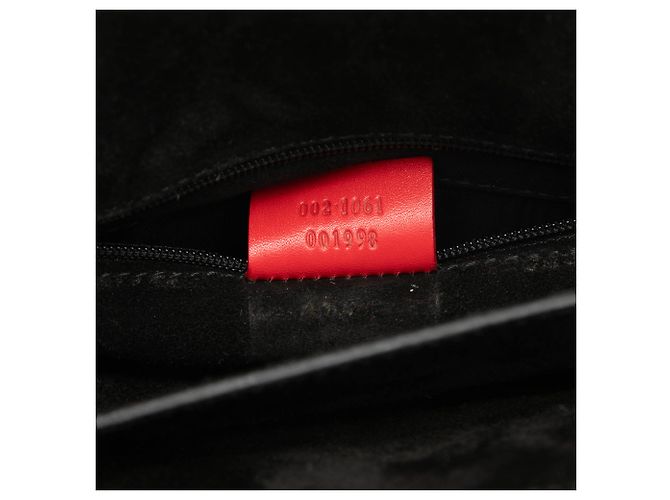 Bamboo Bolso de mano de bambú de lana roja y piel de ternera Gucci - vista 6