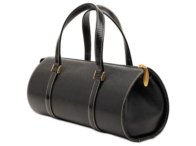 Borsa in pelle nera Burberry Nero - vista 2