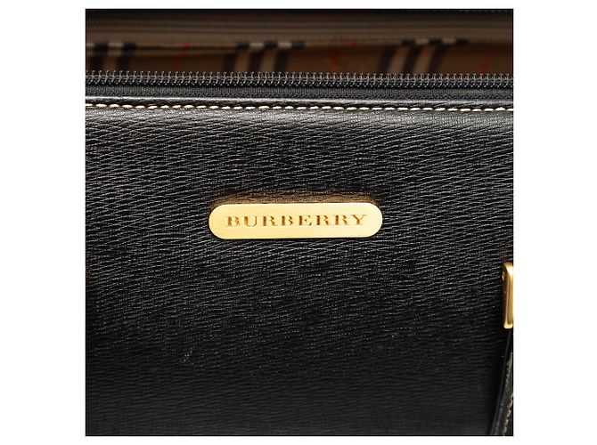 Borsa in pelle nera Burberry Nero - vista 5