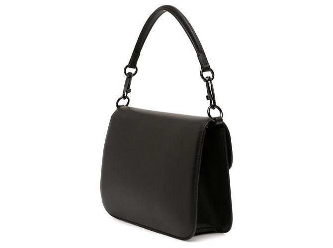 Borsa a tracolla in pelle di vitello nera con logo Valentino Nero - vista 2