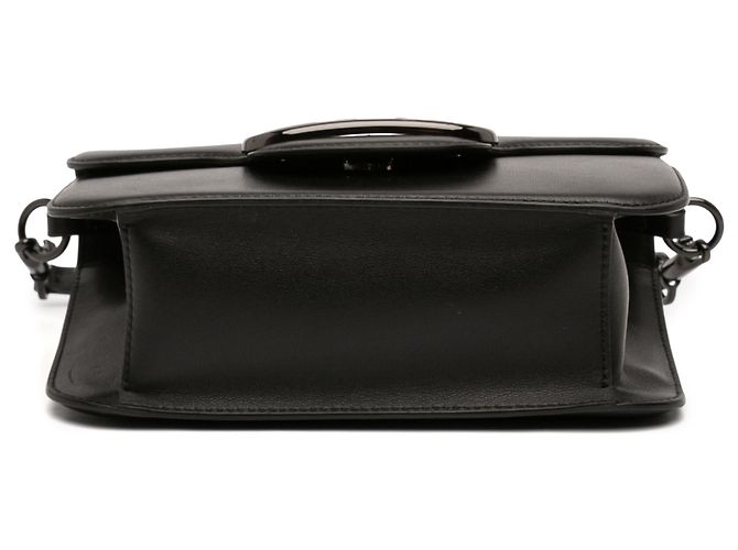 Borsa a tracolla in pelle di vitello nera con logo Valentino Nero - vista 3
