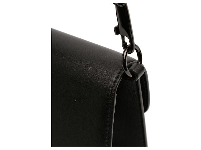 Borsa a tracolla in pelle di vitello nera con logo Valentino Nero - vista 7