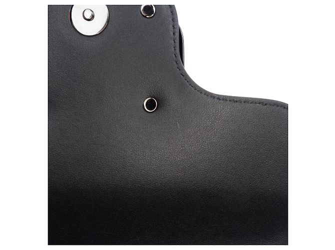 Borsa a tracolla in pelle di vitello nera con logo Valentino Nero - vista 8