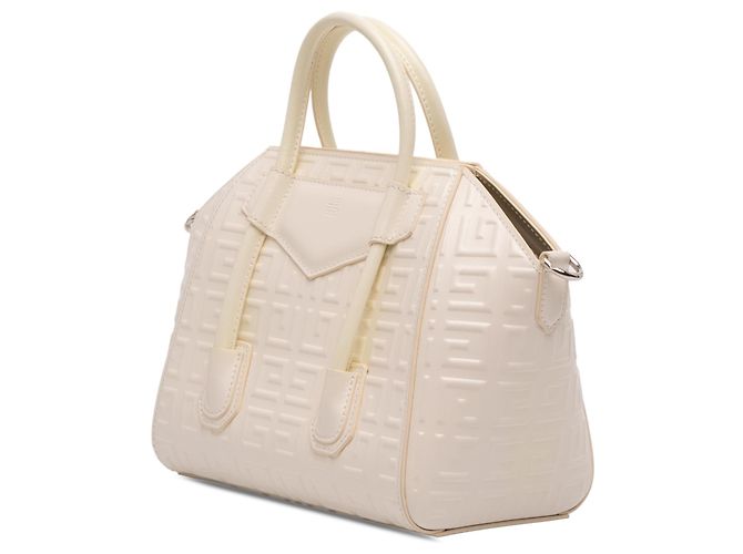 Borsa Antigona Lock 4G in pelle di vitello bianca Givenchy Bianco - vista 2