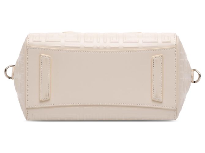 Borsa Antigona Lock 4G in pelle di vitello bianca Givenchy Bianco - vista 3