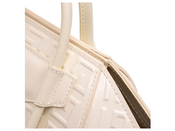 Borsa Antigona Lock 4G in pelle di vitello bianca Givenchy Bianco - vista 7