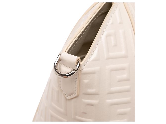 Borsa Antigona Lock 4G in pelle di vitello bianca Givenchy Bianco - vista 8