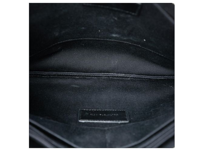 Pochette per tablet in pelle blu glitterata con zip Saint Laurent - vista 4