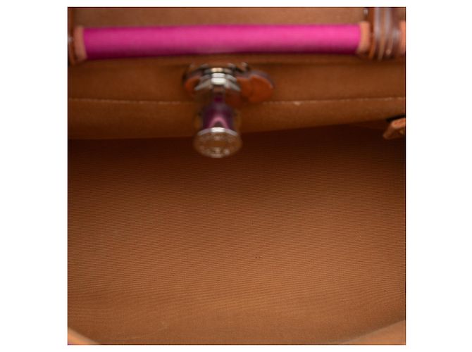 Hermès Borsa Herbag Zip 31 Toile Verso Rosa - vista 4
