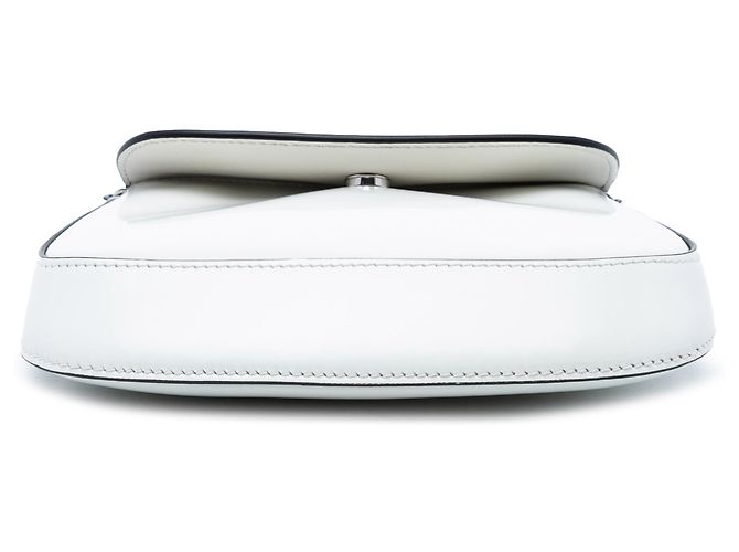 Borsa Cleo mini in pelle spazzolata bianca Prada Bianco - vista 3