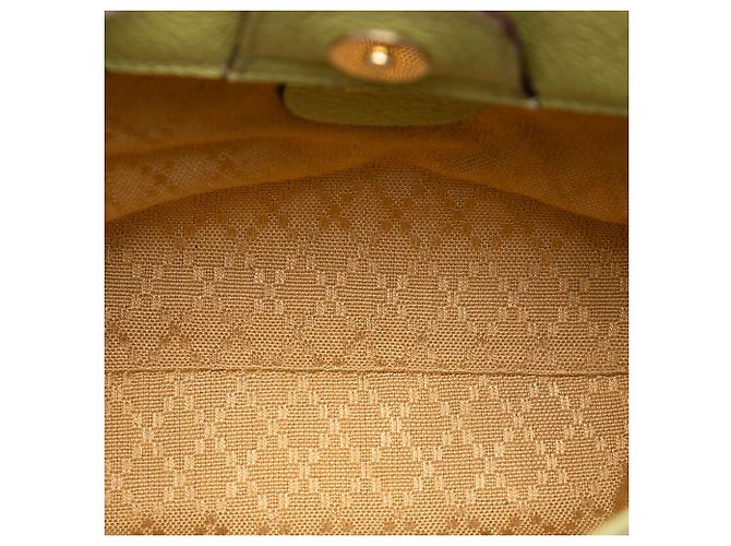 Bamboo Borsa in suede verde Gucci con manico in bambù D'oro - vista 4