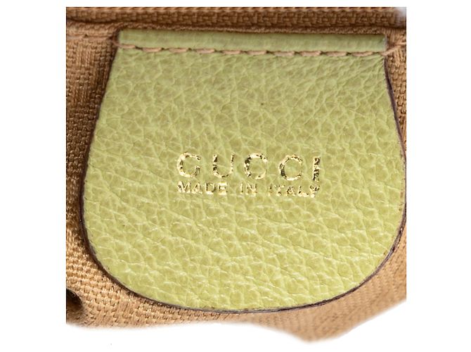 Bamboo Borsa in suede verde Gucci con manico in bambù D'oro - vista 5