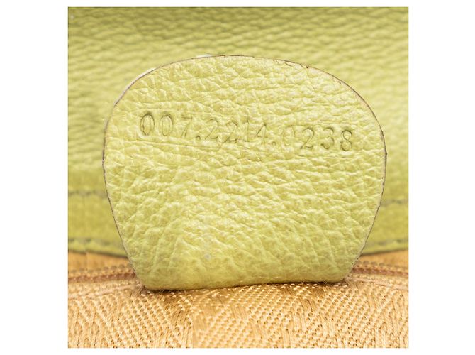 Bamboo Borsa in suede verde Gucci con manico in bambù D'oro - vista 6