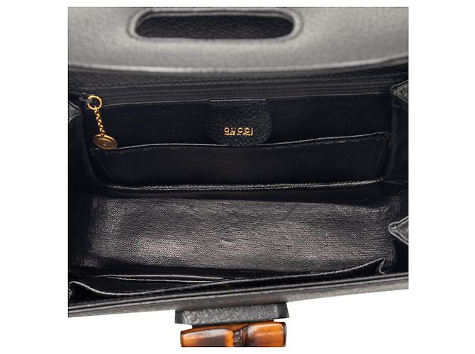 Gucci Nero Piccolo Pelle Grana di Vitello Bamboo Night - vista 4