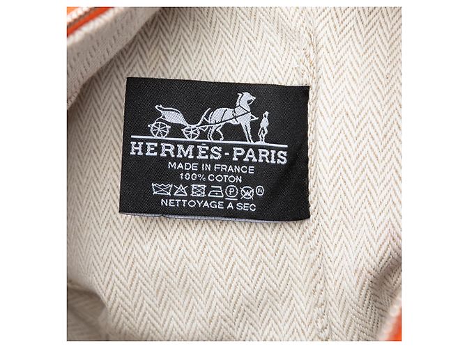 Custodia Hermès Arancione Piccola Toile Bride A Brac - vista 5