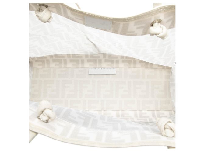 Zucca-Mesh-Tote mit weißem beschichtetem Canvas von Fendi - Ansicht 4