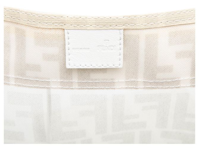 Zucca-Mesh-Tote mit weißem beschichtetem Canvas von Fendi - Ansicht 5