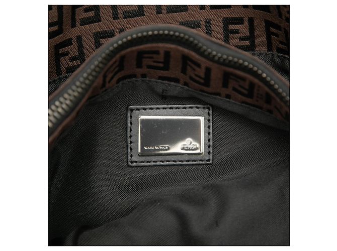 Fendi Braune Zucchino Canvas Tote Dunkelbraun - Ansicht 5