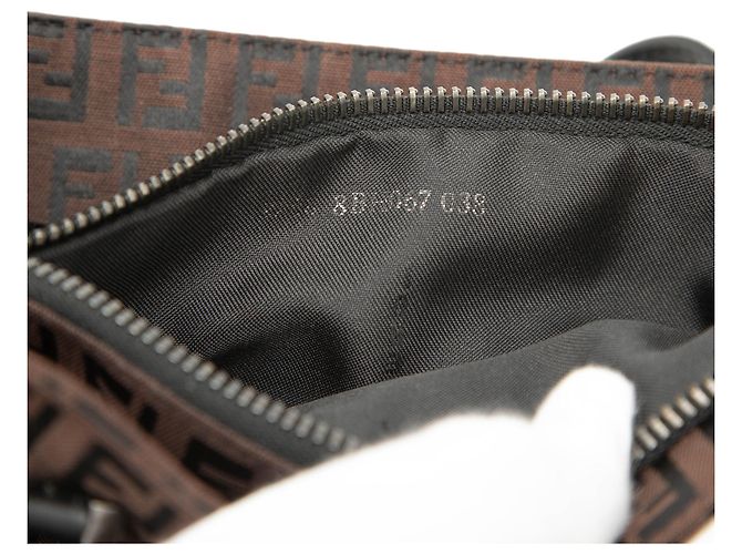 Fendi Braune Zucchino Canvas Tote Dunkelbraun - Ansicht 6