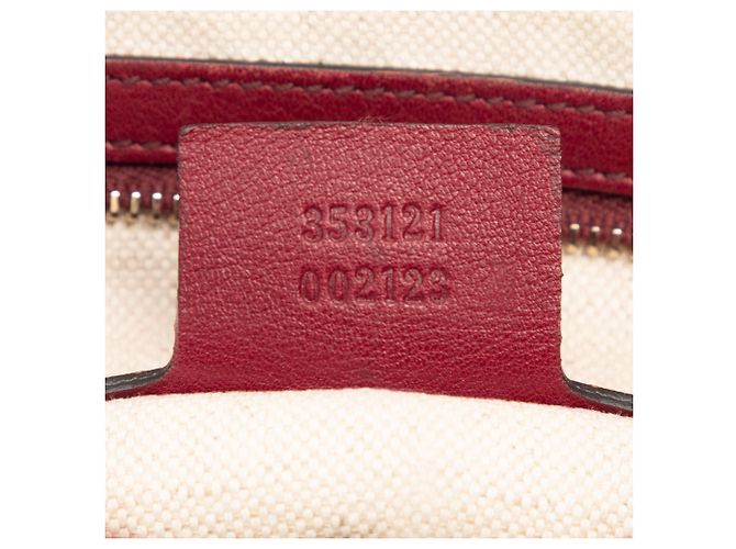 Borsa a tracolla piccola Guccissima rossa di Gucci Marrone Rosso - vista 6