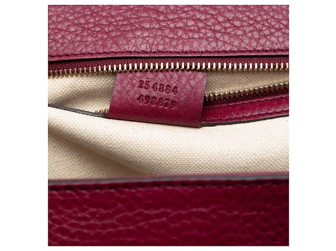 Borsa media in pelle rossa New Bamboo di Gucci Rosso Bordò - vista 6