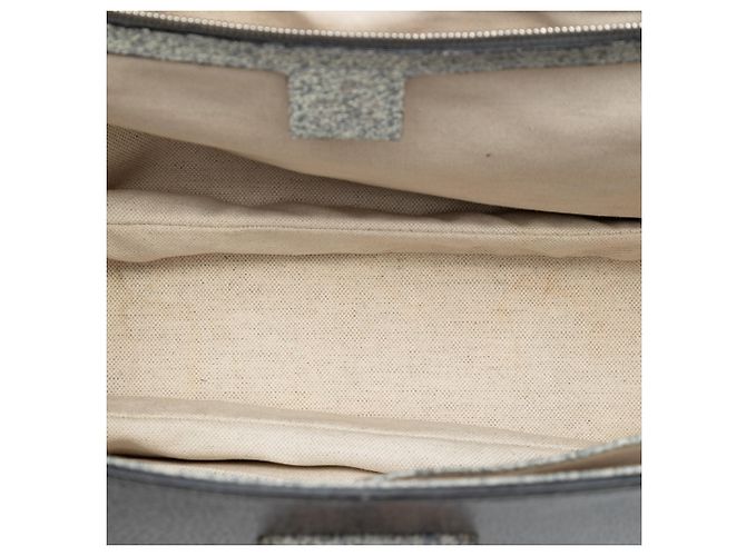 Gucci Graue Große Gepunktete Leder New Bamboo Handtasche Braun - vista 4