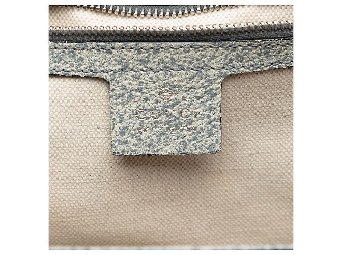 Gucci Graue Große Gepunktete Leder New Bamboo Handtasche Braun - vista 5