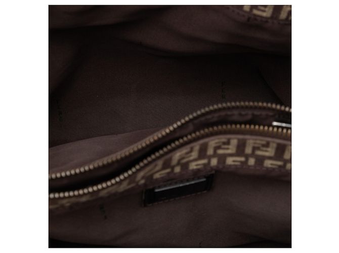 Fendi Braune Zucchino Canvas Tote Dunkelbraun - Ansicht 4