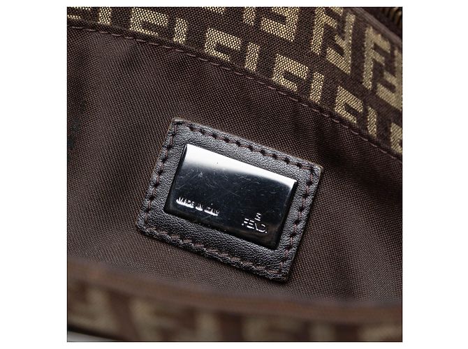 Fendi Braune Zucchino Canvas Tote Dunkelbraun - Ansicht 5