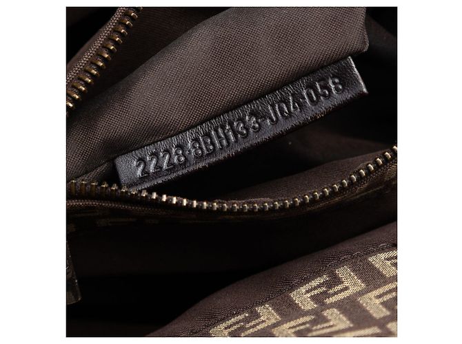 Fendi Braune Zucchino Canvas Tote Dunkelbraun - Ansicht 6