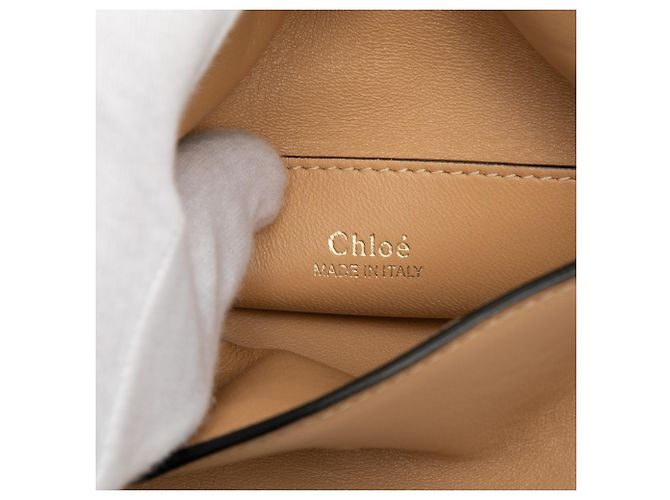 Borsa a tracolla mini in pelle beige Juana di Chloé - vista 5