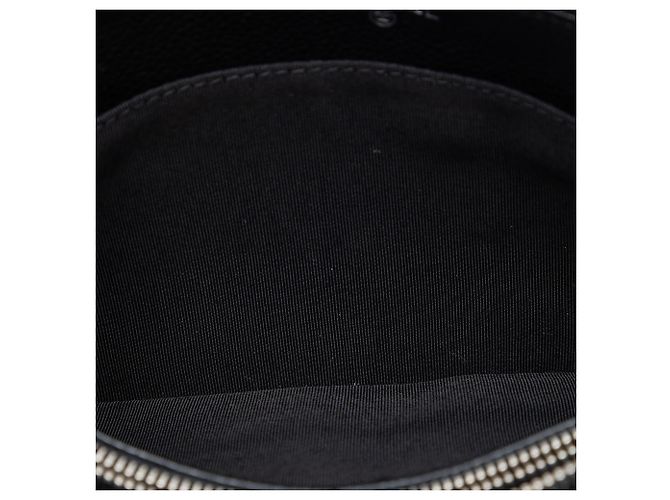 Pochette zip in caviar trapuntato nero CC piccolo di Chanel - vista 4