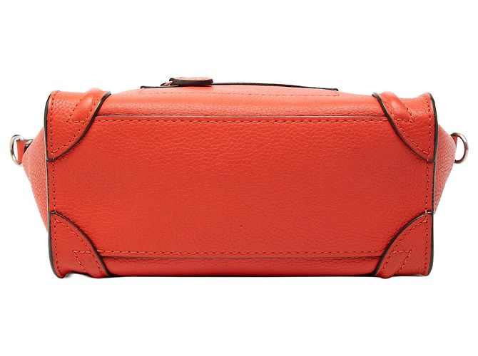 Luggage Céline Celine Arancione Nano Borsa da Viaggio in Pelle - vista 3