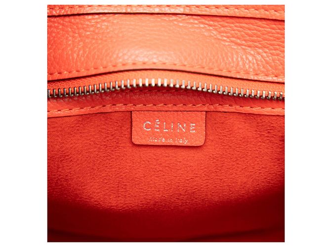Luggage Céline Celine Arancione Nano Borsa da Viaggio in Pelle - vista 5