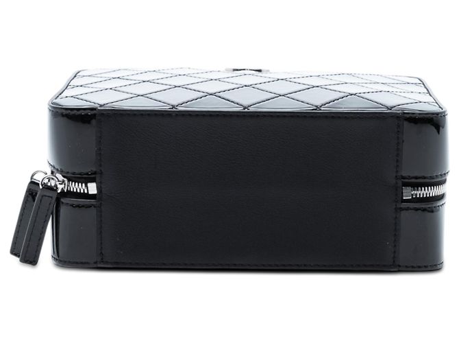 Vanity Beauty case da viaggio in vernice nera trapuntata CC di Chanel Nero - vista 3