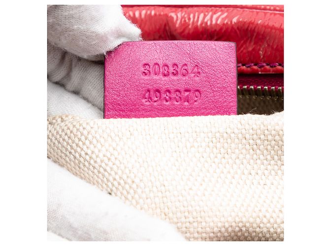 Gucci Borsa a tracolla Soho Disco in pelle verniciata rosa - vista 6