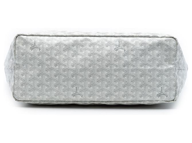 Goyard Saint Louis PM in Goyardine bianca Bianco - vista 3