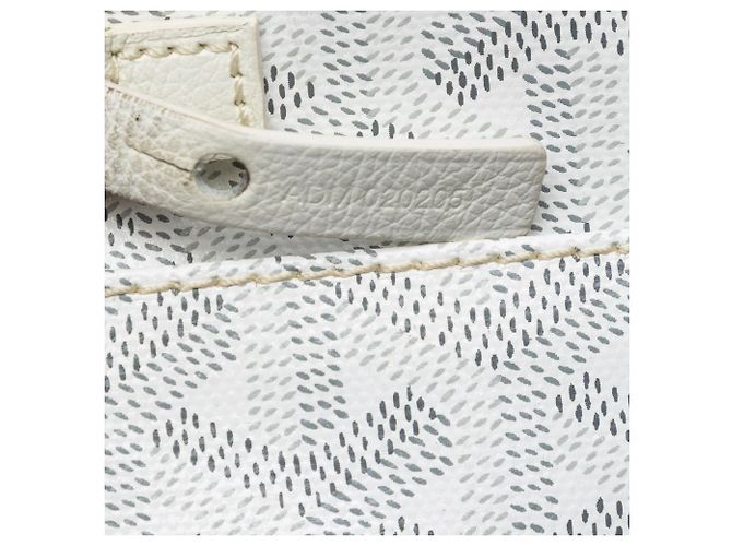 Goyard Saint Louis PM in Goyardine bianca Bianco - vista 6